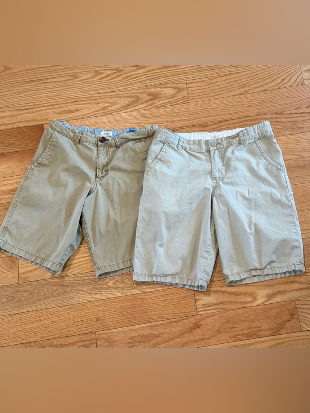 Cat & Jack khaki shorts 2 pair size 16